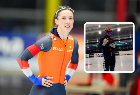 Collega-schaatser plaagt terugkerende Suzanne Schulting met 'dikke middelvinger'
