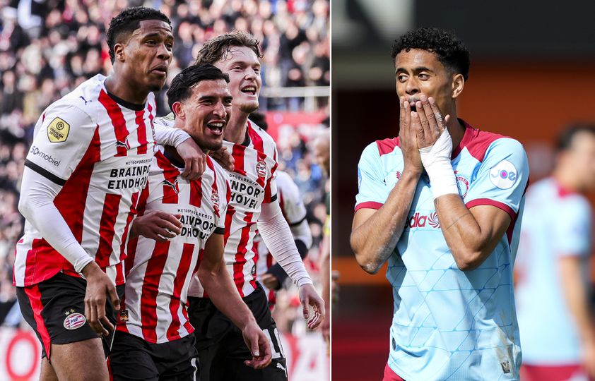PSV is landskampioen na puntenverlies van Feyenoord in Volendam. © Pro Shots