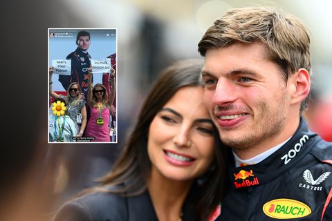 'Daddy' Max Verstappen op hilarische wijze gesteund door vriendinnen van Kelly Piquet na geboorte van dochter