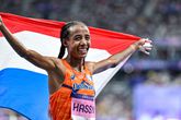 Sifan Hassan, hier nog blij met brons. Niet veel later was het zilver. (Getty Images)