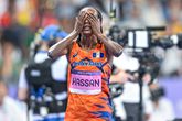 Sifan Hassan vol ongeloof na bronzen medaille. ©Getty Images