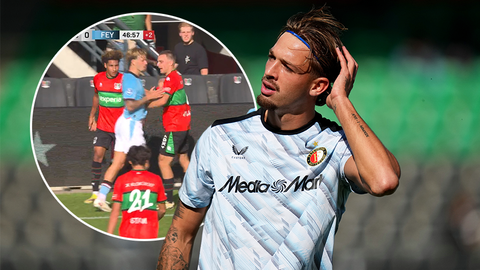 Feyenoord-aanvoerder Luciano Valente ontsnapt aan rode kaart na fel opstootje