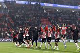 Feest bij PSV na de zege op Girona ©ANP