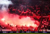 Fans van FC Utrecht in het Europa League-duel met Freiburg. Getty Images