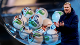 Ronald Koeman kijkt live mee naar de verrichtingen van de loting. ©Getty Images