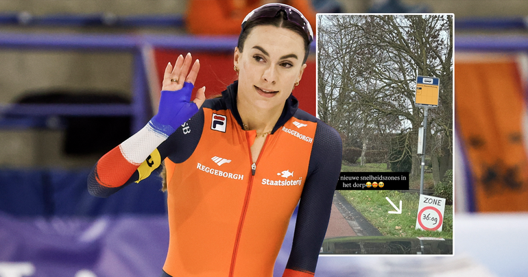 Schaatskampioene Femke Kok in tranen na fraai eerbetoon van trotse dorpsgenoten
