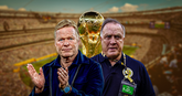 Bondscoaches Ronald Koeman (Nederlands elftal) en Dick Advocaat (Curaçao) © Getty Images, beeldbewerking Sportnieuws.nl
