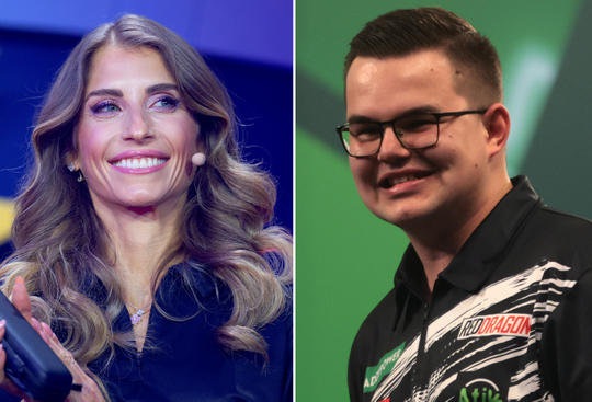 'Taai dagje' voor topdarter Gian van Veen met beroemde vrouw: 'Ik moest overal mee naartoe'