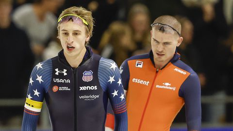 Open monden na waarschuwing schaatsfenomeen Jordan Stolz: ‘Wat denk je dan als concurrent?!’