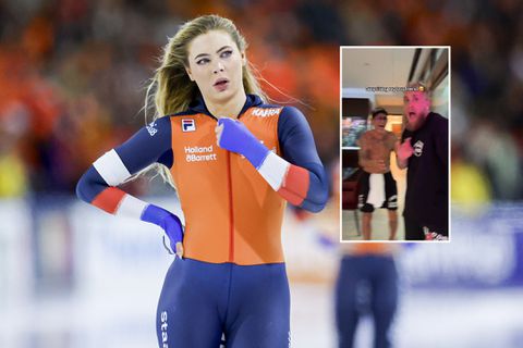Liegende Jutta Leerdam bezorgt Jake Paul schrik van zijn leven: 'Wat doe jij in hemelsnaam hier?'
