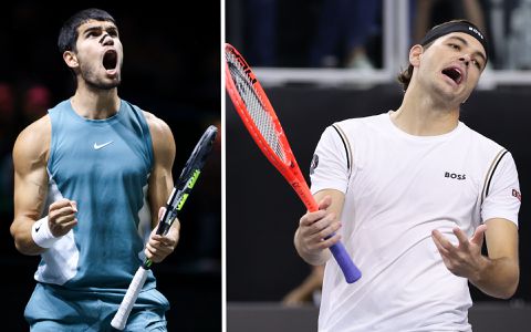 Toptennissers Carlos Alcaraz en Taylor Fritz klagen over ballen: 'Er moet iets veranderen'