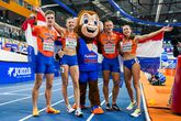De gouden Nederlanders na de 4x400 meter gemengde estafette © Getty Images
