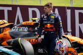 De teleurstelling is zichtbaar bij Max Verstappen. © ANP