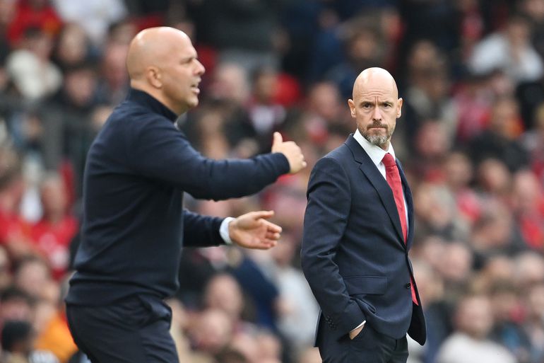 Arne Slot en Erik ten Hag zorgen voor felle discussie in Engeland: 'Waar haal je dat vandaan?'