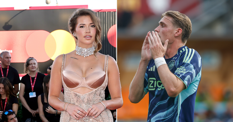 Kenneth Taylor (Ajax) duikt samen met vriendin Jade Anna van Vliet op in zeldzame video: 'Pure liefde'
