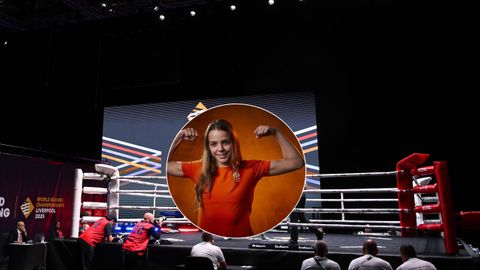 Nederlandse boksster die overhoop ligt met de bond vloert eerste tegenstander bij WK