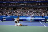 Aryna Sabalenka na haar zege op de US Open. Getty Images