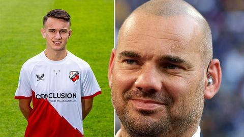 'Machteloze' Wesley Sneijder hoopt op bijzondere avond voor zoon Jessey (19): 'Toch wel lastig'