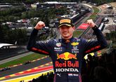 Max Verstappen en circuit Spa-Francochamps. ©GettyImages, beeldbewerking sportnieuws.nl