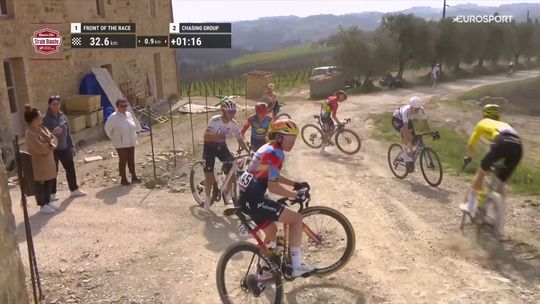 Topwielrenster Demi Vollering verliest Strade Bianche door bizar moment: 'Hoe kan dit nu weer gebeuren?'