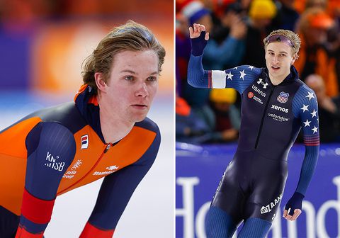 Live WK allround schaatsen | Jordan Stolz is Nederlandse mannen voorlopig de baas