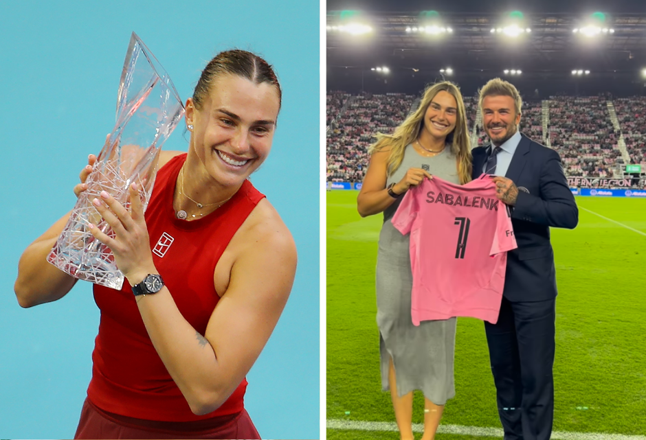David Beckham zorgt voor grote glimlach bij tennistopper Aryna Sabalenka: 'Ik ben zo blij'