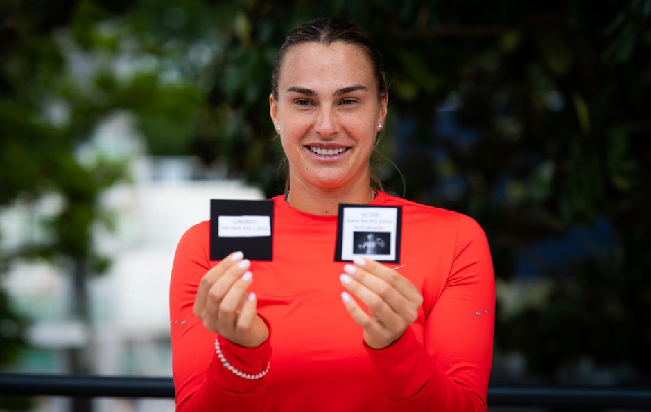 Toptennisster Aryna Sabalenka beleeft 'intense vijf minuten' met mannelijke collega