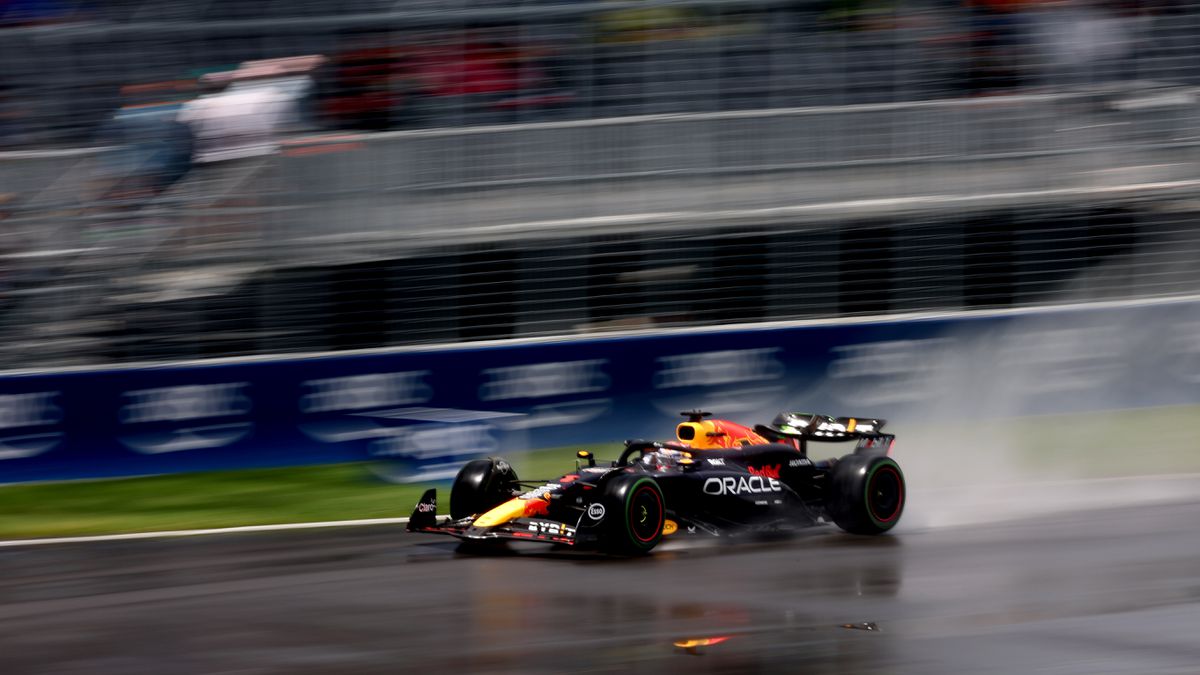 Korte eerste training voor Max Verstappen vanwege hevige regenval in Canada