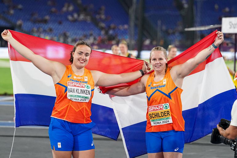 1-2'tje bij kogelstoten voor Nederland: goud Jessica Schilder, zilver Jorinde van Klinken op EK atletiek