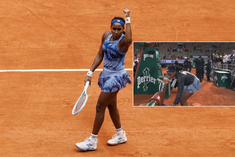 Onhandige Roland Garros-winnares Coco Gauff laat deel van trofee vallen: 'Sorry!'