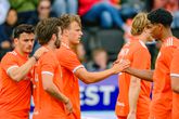 Oranje-hockeyers vieren doelpunt tegen India © Pro Shots.