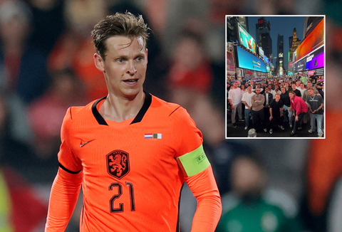 Frenkie de Jong en Oranje stelen de show op iconische plek in New York: foto gaat razendsnel de wereld over