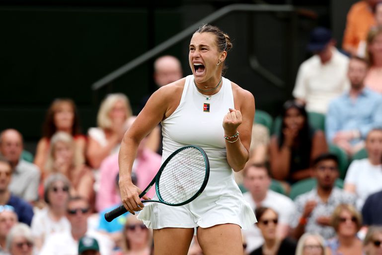 Toptennisster Aryna Sabalenka kroont zich tot 'koningin van het kreunen' op Wimbledon