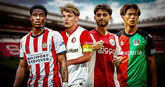 Welke club in de Eredivisie heeft de duurste shirts, en wie de goedkoopste? © Getty Images en beeldbewerking Sportnieuws.nl