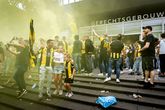 Fans van Vitesse bij de rechtbank in Utrecht. © ANP