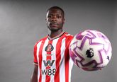 Brian Brobbey in het shirt van zijn nieuwe club: Sunderland. ©Getty Images