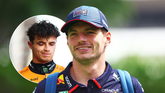 Max Verstappen verdedigt zijn voorsprong van 52 punten op Lando Norris. ©Getty Images, Beeldbewerking Sportnieuws.nl