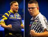 Luke Littler en Gian van Veen zorgden voor een memorabele wedstrijd tijdens World Grand Prix © PDC