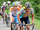 Lance Armstrong en Bradley Wiggins.

© GettyImages