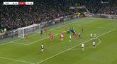 De situatie bij Tottenham - Liverpool. © Screenshot Viaplay