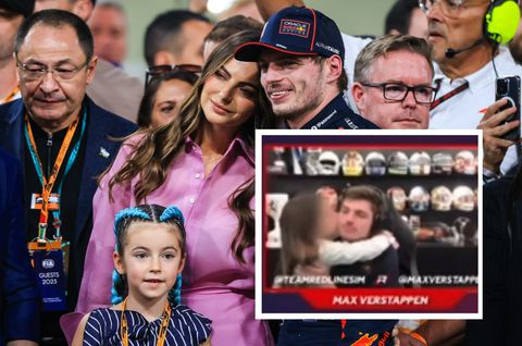 Vertederende beelden duiken op van Max Verstappen en bonusdochter: 'P' geeft dikke kus