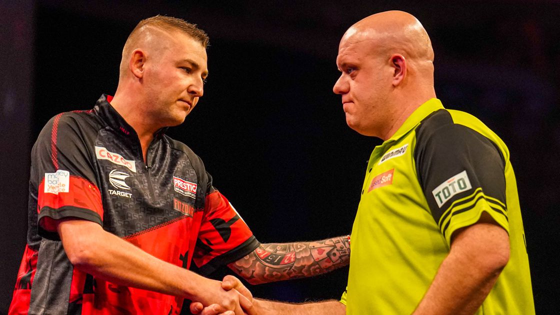 Michael van Gerwen is profiting from Nathan Aspinall's strange collapse in Premier League Darts