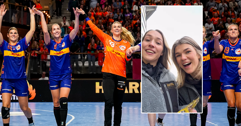 Herenigde Nederlandse handbalfamilie vermaakt zich met bijzondere bezigheid in Duits zonnetje