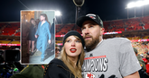 Taylor Swift en Travis Kelce. © Getty Images en X