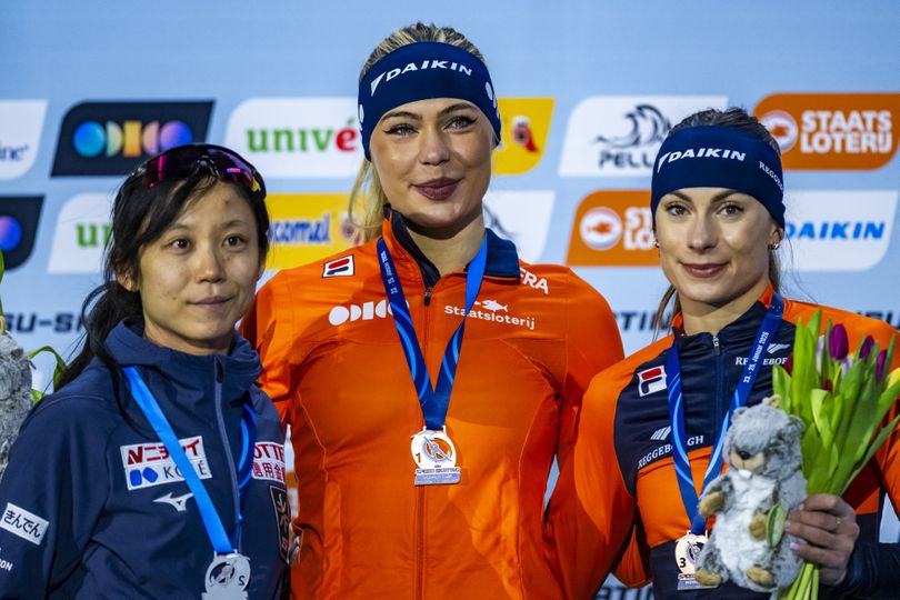 Miho Takagi, Jutta Leerdam, Femke Kok. © Getty Images