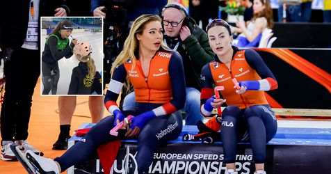 Jutta Leerdam en Femke Kok maken kinderen dolgelukkig in Thialf: 'Allemaal blije koppies'