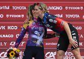 Leerling is leermeester in Strade Bianche de baas: 'Mooi om weer tegen haar te koersen'