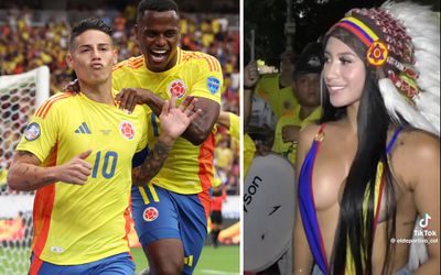 Fans zijn ineens massaal voor Colombia op Copa America nadat bloedmooie supporter viraal gaat