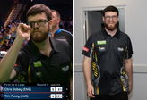 Tim Pusey. PDC & X/officialpdc, beeldbewerking Sportnieuws.nl