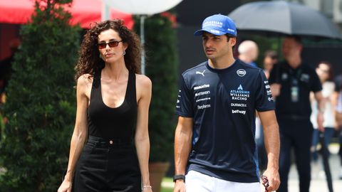 Carlos Sainz (rechts) en zijn vriendin Rebecca Donaldson © Getty Images
